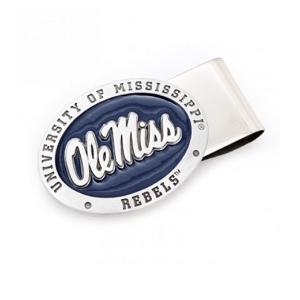 Pewter Ole Miss Rebels Money Clip